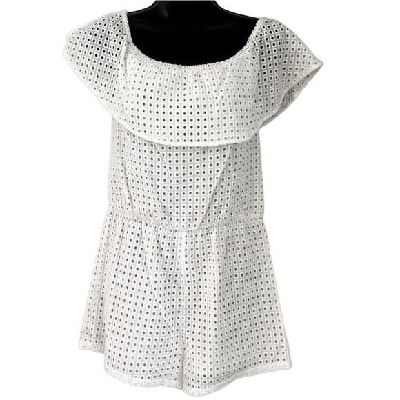 Buddy Love White Eyelet Romper - Picture 1 of 9